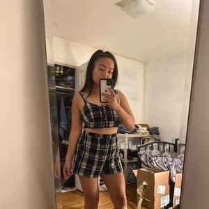 Ariana Grande plaid set